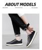 Men's Summer Cowhide Round Toe Breathable Leather Sneakers