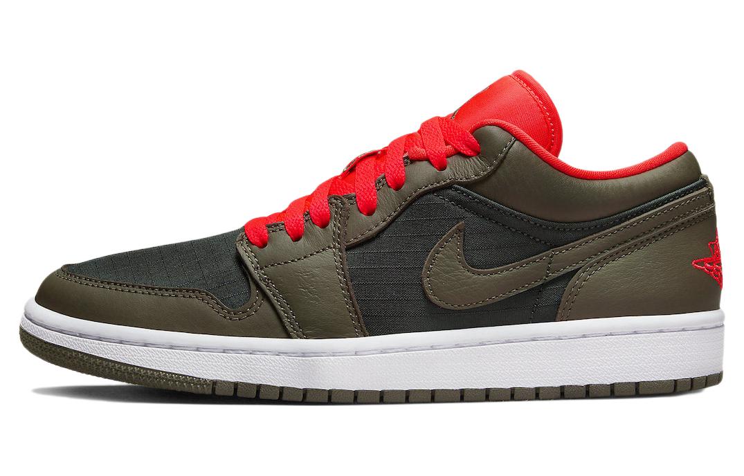 Jordan 1 Low Se Newsprint Olive Grey Women s DQ6076-002 40