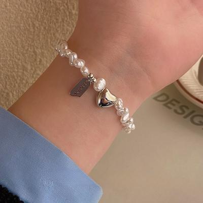 Sterling  Bracelet Partial Pearls Knots Bracelet for Women Simple Fashion Jewelry Girl Birthday Gift Dropshipping