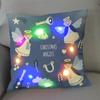 1Pc Christmas Led Pillow Case Size 45X45Cm40X40Cm Santa Claus Printed Christmas Pillow Covers For Christmas Decorations
