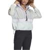 Adidas Color Block Kangaroo Pocket Hooded Sports Jacket Women Jacket Polka-Dot-Green FI0585