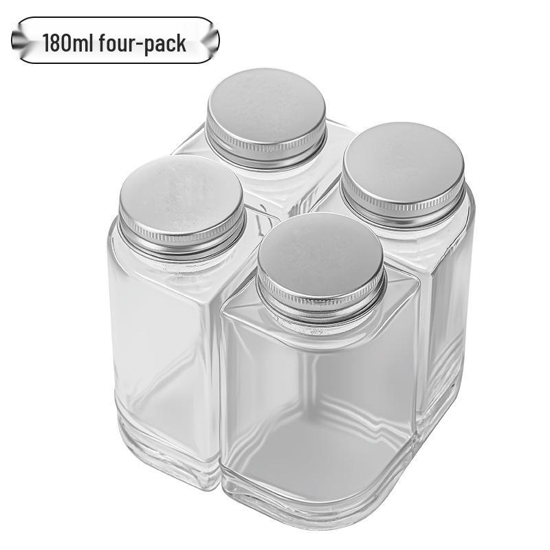 Popular Four-in-One Multifunctional Glass Storage Jars for Kitchen Seasonings