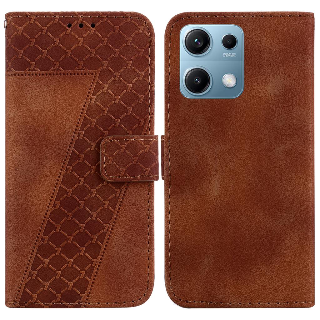 Pentru Xiaomi Redmi Note 14S 4G Husă cu Suport Model în Formă de 7 Piele Imprimată Husă Telefon