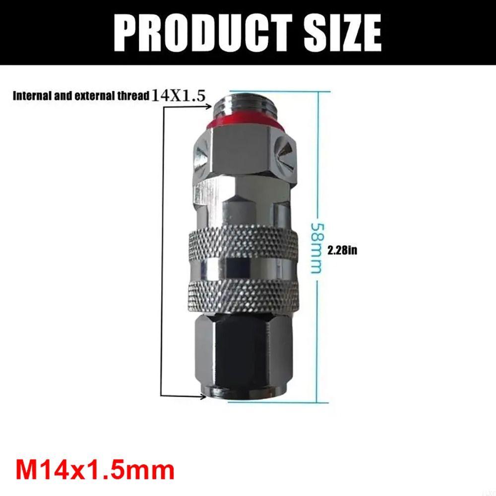 1Pcs M14x1.5mm Quick Connection Fitting Stainless Steel Sprayer Connector for Enhances Water Flows