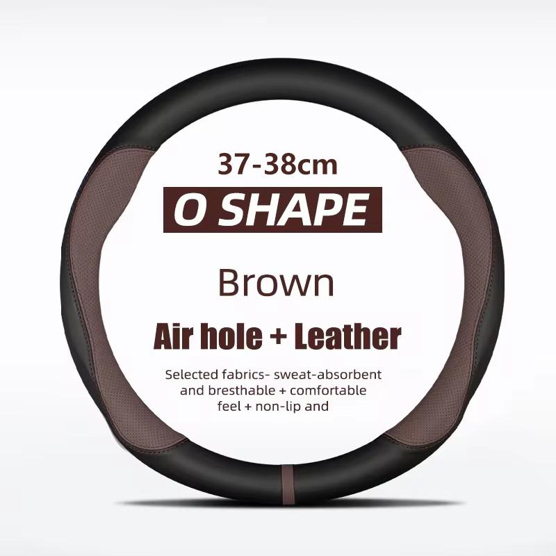 For Opel OPC ASTRA CORSA INSIGNIA MOKKA VECTRA GTC Tigra Carbon fiber Leather Car Steering Wheel Cover 37-38cm Auto Accessories