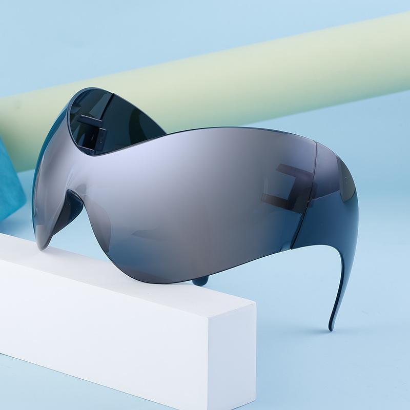 Novos Óculos de Sol Olho de Gato Y2K Femininos Maré Ciclismo Armação Grande Óculos de Sol Femininos