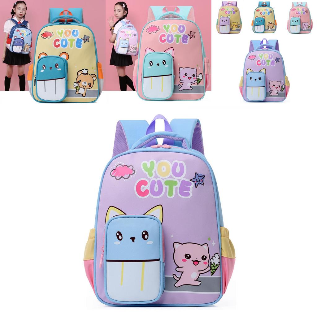 Trendy 2024 Summer Fashion Comfortable Versatile Backpack For Kindergarten Kids Lightweight Nylon Cartoon Design
