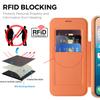 Etui do iPhone'a 17 Pro Max Kompatybilne z MagSafe Uchwyt na karty z blokadą RFID Skórzane etui na telefon