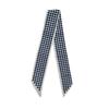 Retro French-Inspired Silk Scarf: Long Striped Hairband & Bag Ribbon for Women
