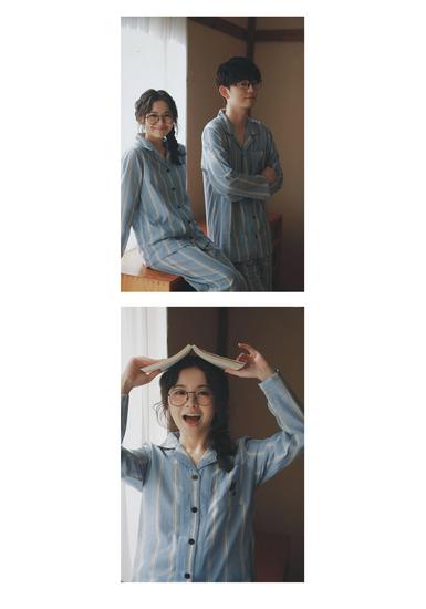 August Gesang 77 Couples' Pure Cotton Beast Pajamas - Spring/Autumn Long Sleeve Set