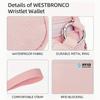 Women's Keychain Wallet The Wallet Zip Waterproof Nylon Card Wallet Pouch Wristlet Zip Card Case With Clear ID Window