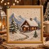 Christmas Wall Decoration DIY Faux Pearl Art Kit, Winter Scene Painting Family Holiday Craft Activities 3D Sparkling Animal Kit for Adults, Decor Bead