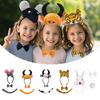 Conjunto de Fantasia de Rato/Porco/Vaca/Macaco/Ovelha/Tigres/Cachorro Orelhas Faixa de Cabeça Cauda Laços Adereços de Cosplay Animal para Crianças Halloween Natal