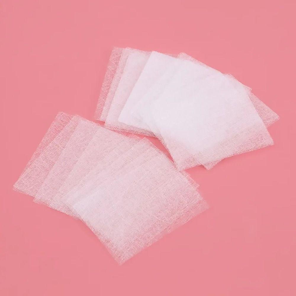 50Pcs UV Gel French Form Wrap Non-woven Glass Fiber Paper Durable Silk Fiberglass Nail Extension