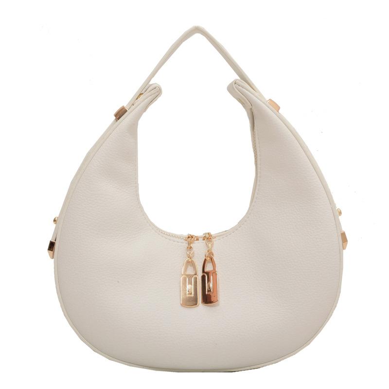 2025 New Niche Soft Crescent Bag, Semi-round Underarm Bag, Fashionable Moon Bag, Shoulder Handheld Women's Bag