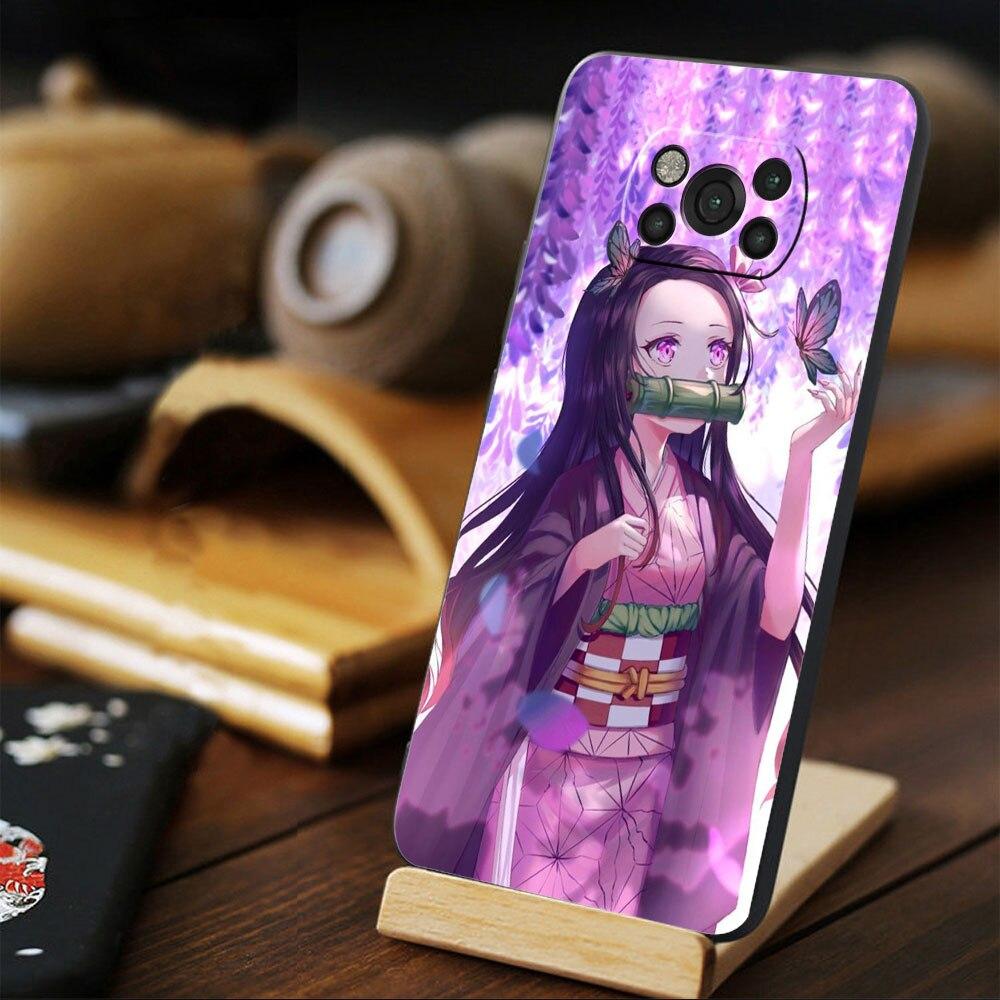 

Demon Slayer Nezuko аниме для Xiaomi POCO 10T F4 GT MI 11 lite 9T X3 NFC M3 X4 11T F3 M4 Pro 5G Celulares Fundas Coque MI Note 10