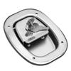 Oval Plane Baffle Door Lock Latch 304 Stainless Steel for Car RVs Trailers Ships Toolbox