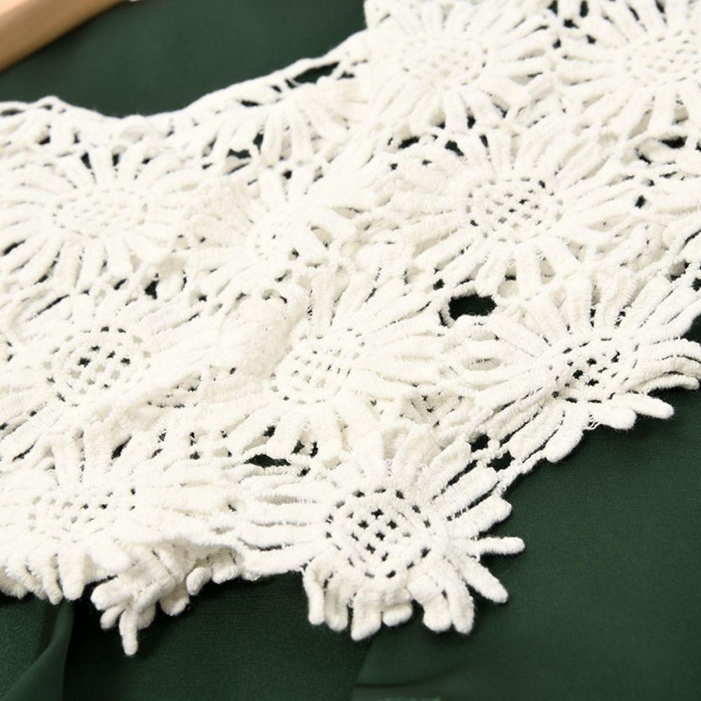 Tulle Lace False Crochet Collar Creative Fake Collar Lace Shawl Poncho  Clothes Decoration