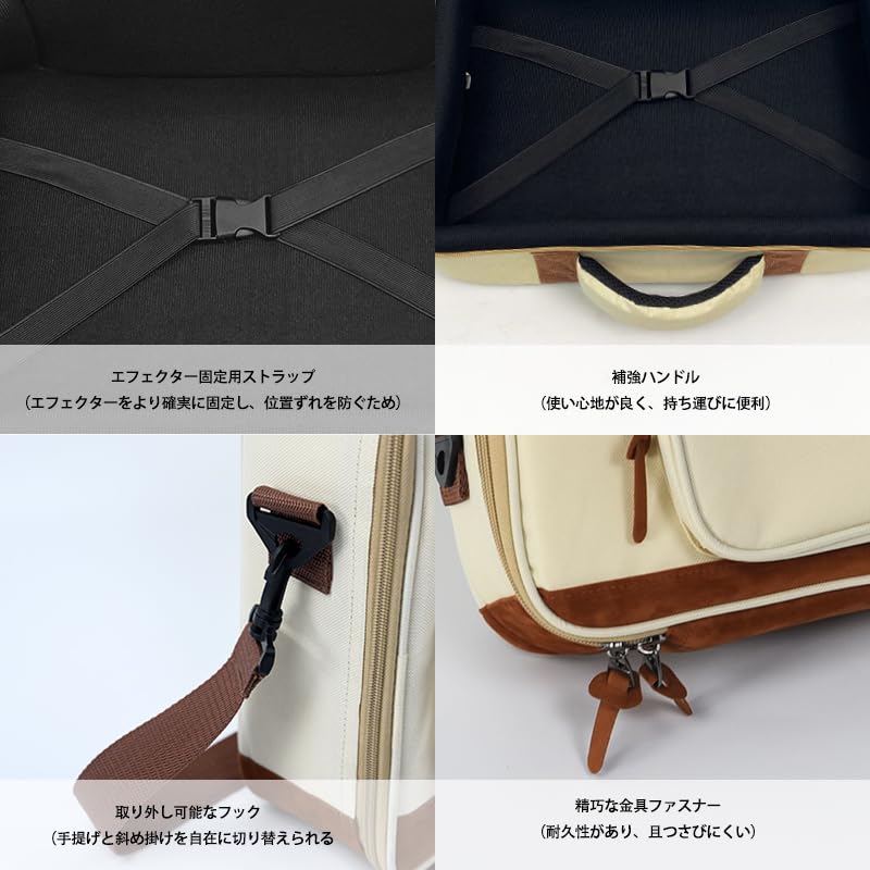 SFRBFJ Effect Pedal Board Bag Lightweight Waterproof Padded Guitar Case Shockproof Compatible with Aluminum Board MINI To Standard Effectors Storage