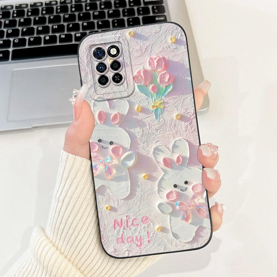 For Infinix Note 10 Pro Case X695 X695D Beautiful Flower Soft Silicone TPU Phone Cover For Infinix Note 10 Note10 Pro Case Funda