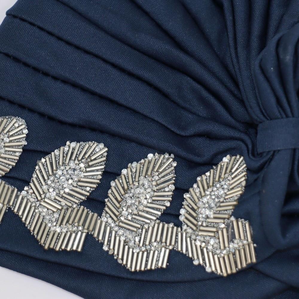 Solid Color Cross Knot Headwrap Versatile Headwrap Hat New Side Leaf Rhinestones Headscarf  Party