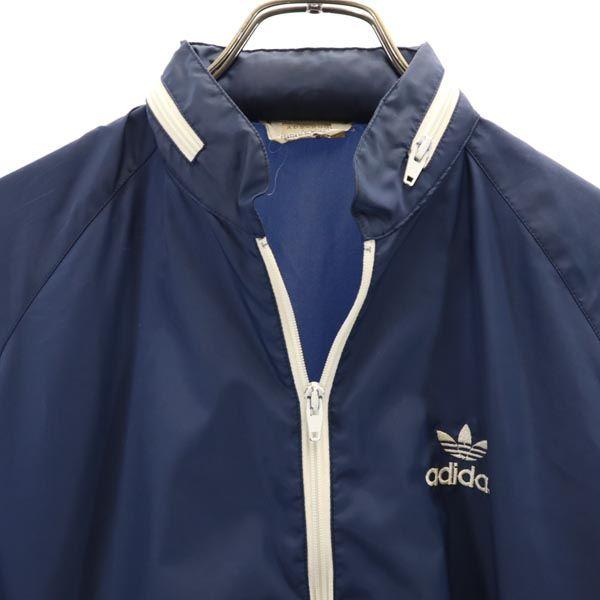 Adidas 70s 80s Vintage Descente Trefoil Logo Nylon Jacket S Navy System Men's Used