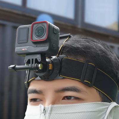 Flymile Head Strap Mount Headband Belt For DJI Action 5 Pro/GoPro Hero 13 12 11 10 9/SJCAM/EKEN Sports Camera Photography