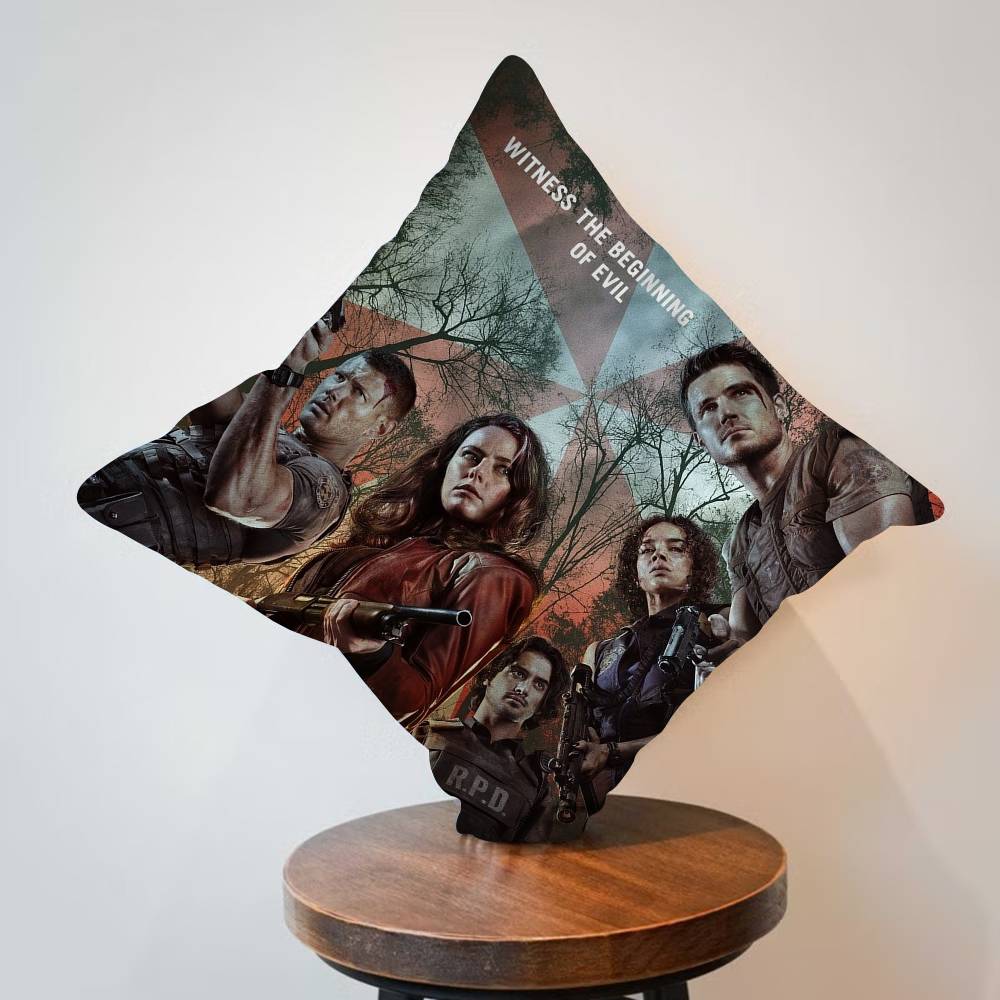 Hot Game R-Resident E-Evil Pillow Gift Home Office Decoration Bedroom Sofa Car Cushion Cover Case 45x45