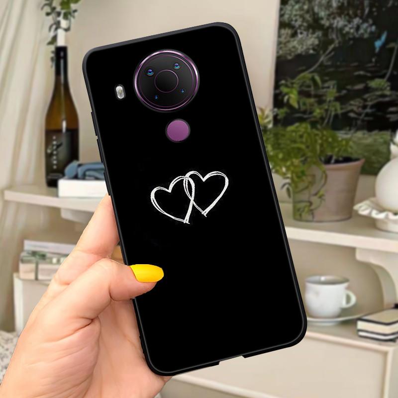 For Nokia 5.4 Case Soft Black Silicone Phone Back Cover For Nokia 5.4 Case Nokia5.4 TA-1333 TA-1340 TA-1337 TA-1328 TA-1325 Cat