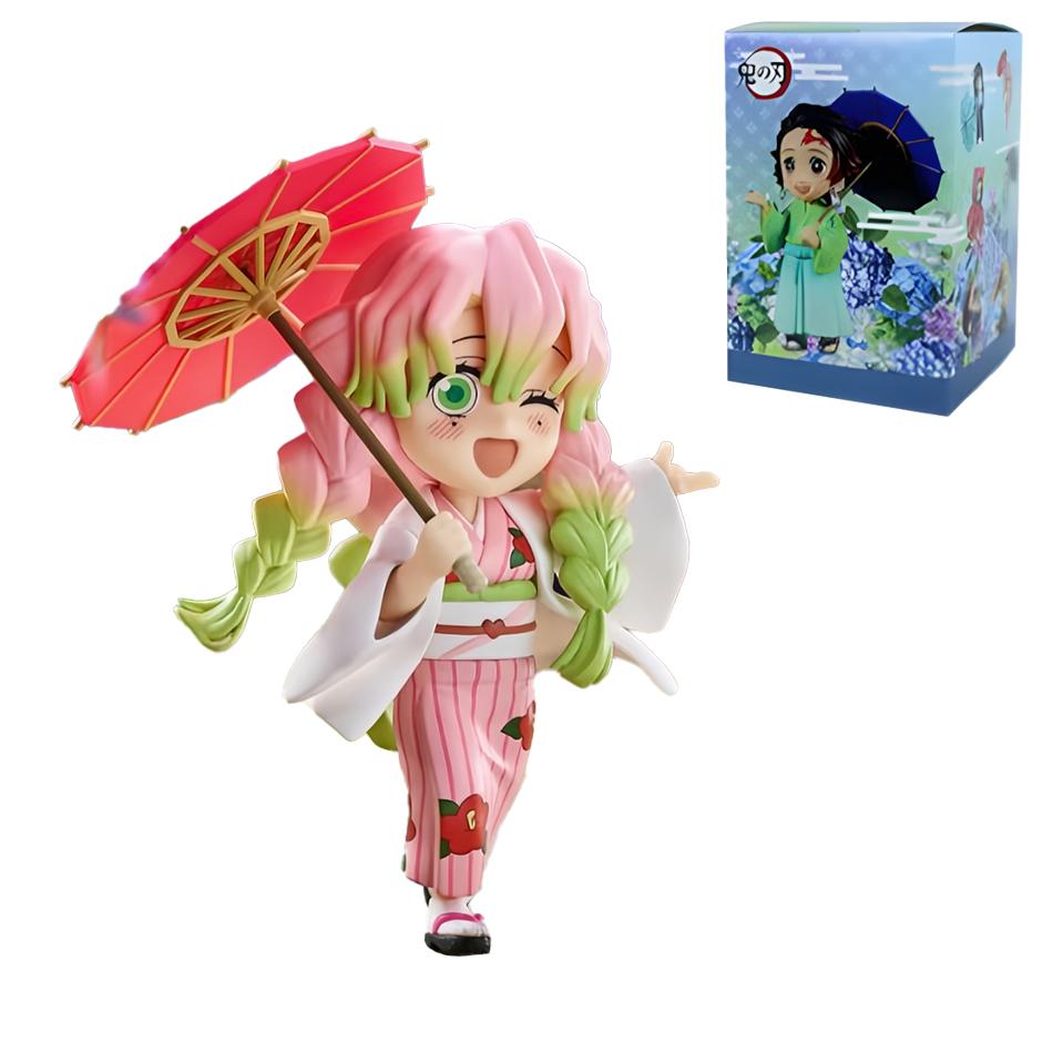Demon Slayer Kimetsu No Yaiba Plum Rain Mystery Blind Box Tanjirou Nezuko Zenitsu Inosuke Collectible Toy Gift For Manga Lovers