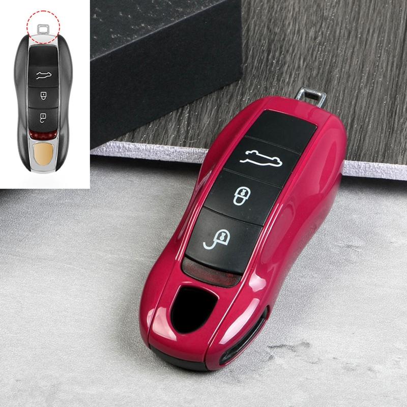 Für Porsche Cayenne 2011-2024 Panamera 911 Taycan Macan 14-24 718 Cayman Boxster Unifarbene ABS-Autoschlüsselhülle Abdeckung Zubehör