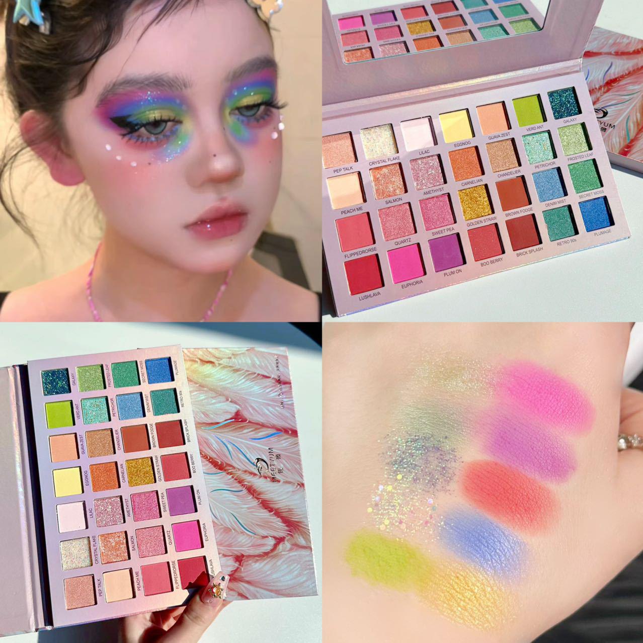 

28-Color Glitter Sequin Eyeshadow Palette for Stage Performances