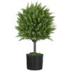 Kunstmatige Cederboom Plant met Pot Inbegrepen voor Binnen en Buiten, Hoogte 55 cm, Groen