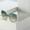 Cat eye sunglasses, personalized metal twist hip hop glasses Internet celebrity street sunglasses
