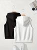 Plus Size Women Hooded Vest Casual Trendy Loose-Fit Sleeveless Cardigan Zipper Autumn Spring