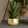1Pc Modern Metal Crafts Pot Short Hgih Mouth Flower Pot Plant Pot Vase Planter Sturdy Luxury Planter Container for Garden House