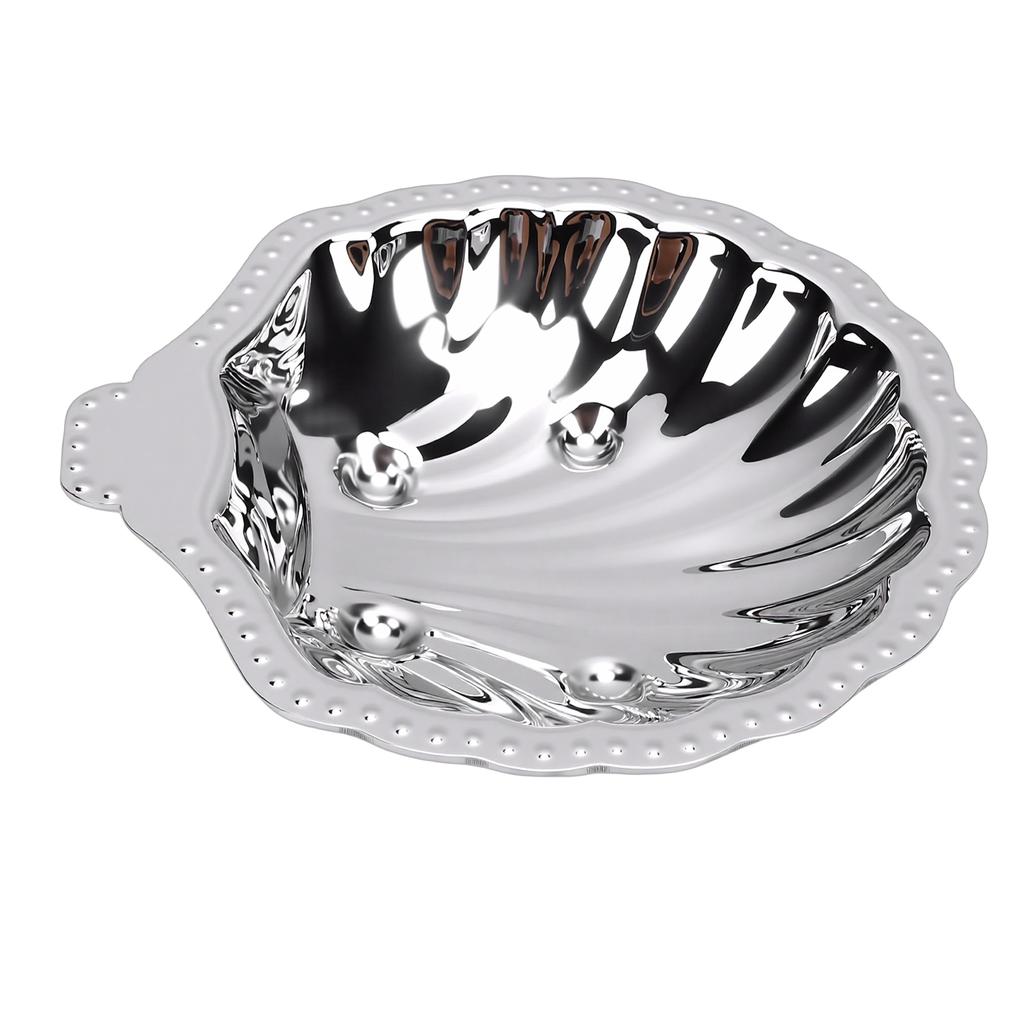 Metall-Snackschale 304 Edelstahl Vintage Muschelform Schmuckhalter für Trockenfrüchte Nüsse Vorspeisen