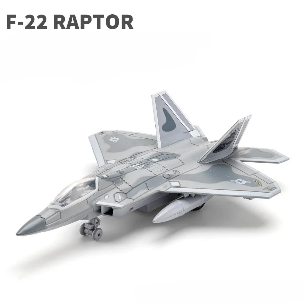 1/50 J-10 J-20 F-16 F-22 J-15 Модель истребителя Игрушечный самолет Сплав Литье под давлением Музыка Свет Инерционный Истребитель Модель для детей Подарки