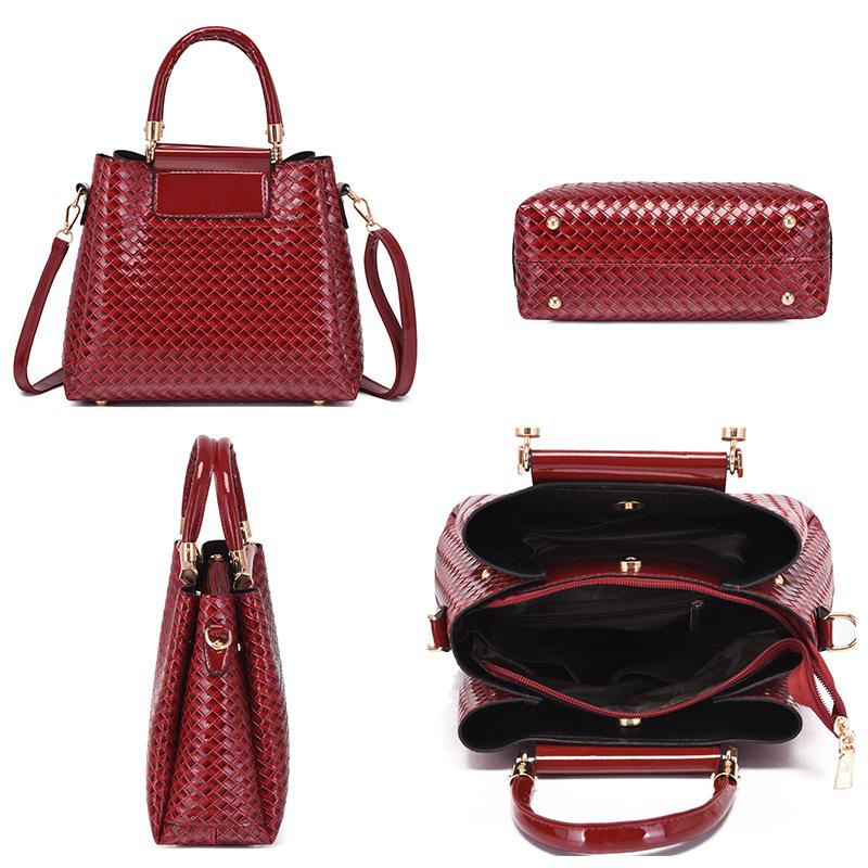 Versatile women's handbag Fashion women's big bag New temperament women's bag Trendy woven shoulder messenger bag