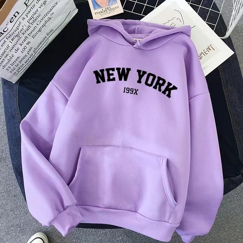 European and American new men's and women's clothing autumn and winter couples loose top fleece hoodie sweater