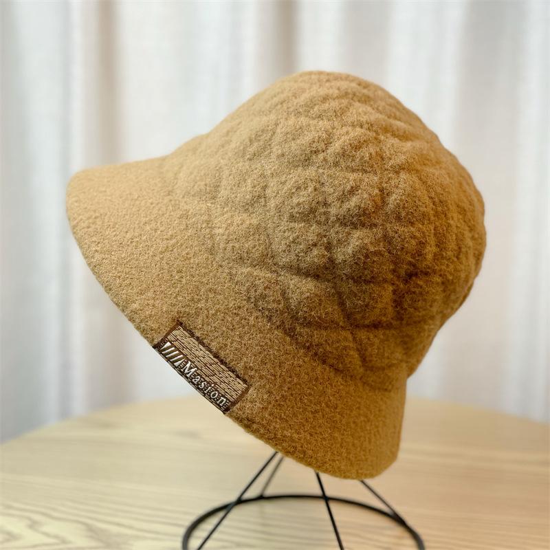 

Новая зимняя панама женская модная плиссированная теплая панама однотонная теплая шапка one size