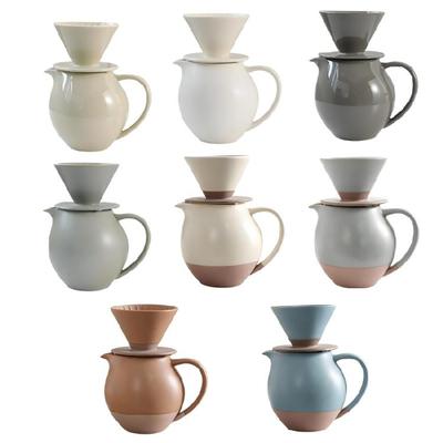 Classical Ceramic Coffee Dripper With Spacious 830ml Pot Large Capacity Coffee Maker Brewer Set For Multiple Cups