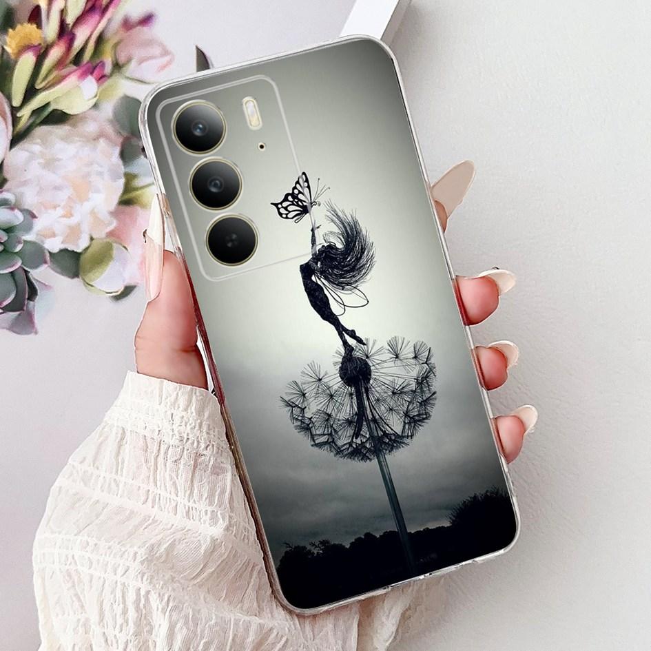 Für Realme C75 Hülle 2024 Niedlicher Löwe Marmor Panda Weiches Silikon Klares TPU Handy Rückseite Schutzhülle Für Realme C75 4G C 75 Coque