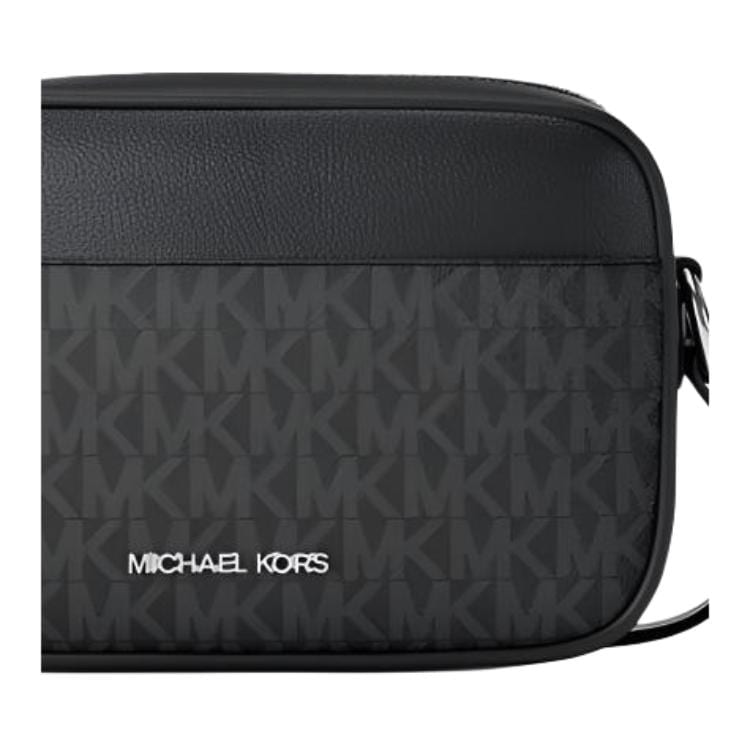 Michael Kors Jet Set Travel Coated Canvas Camera Bag Crossbody Bag Small Women's Black 35S6STVC1B-BLACK