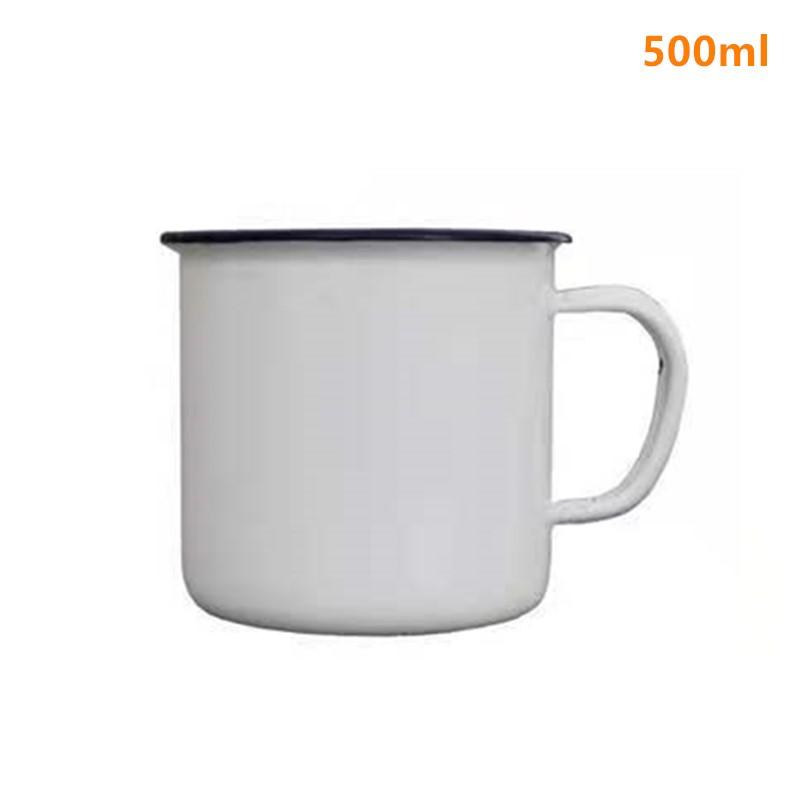 Enamel Retro Style Mug Classic Sturdy Handle Large Capacity Drinking Cup for Coffee Tea Collectors