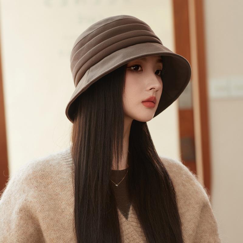Hat Women's New High End Fisherman's Hat Japanese Versatile Without Makeup To Show Off Her Face Small Bucket Hat Thick
