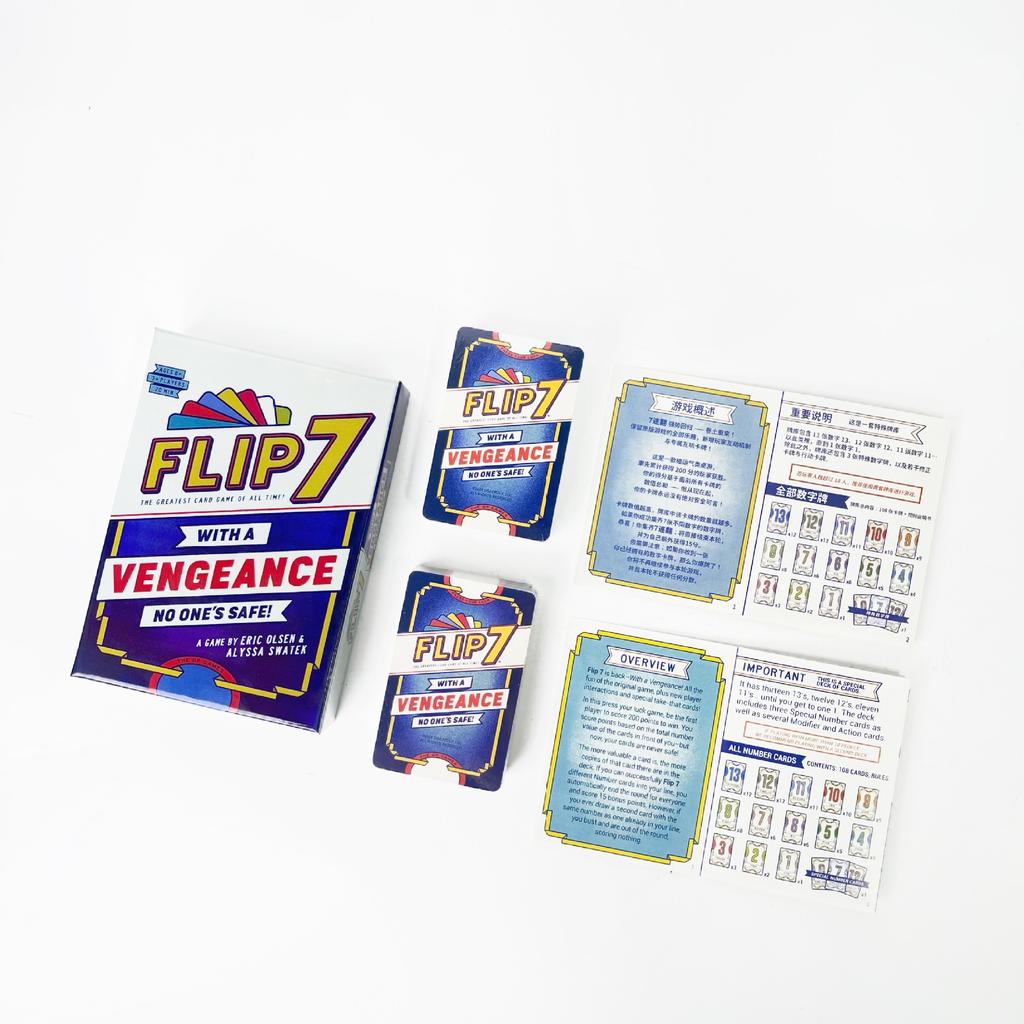 Flip 7 with a Vengeance Luck Party Board Game Cards