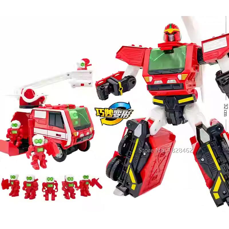 New Carbot FIENT Transformation Car To Robot Toys Action Figures Transforming Robot Police Toy for Children Gift