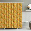 Tenda da Doccia Floreale Motivo Botanico Ispirato alla Natura Decorazione Bagno Stile Farmhouse Vintage Tessuto Lavabile Sfondo
