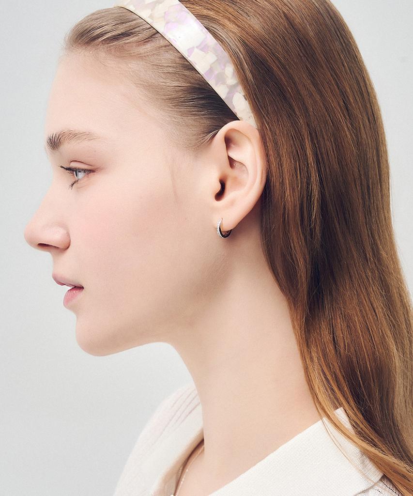 Dana Burton [925 Silver] Brilliant Pavé One-Touch Earrings